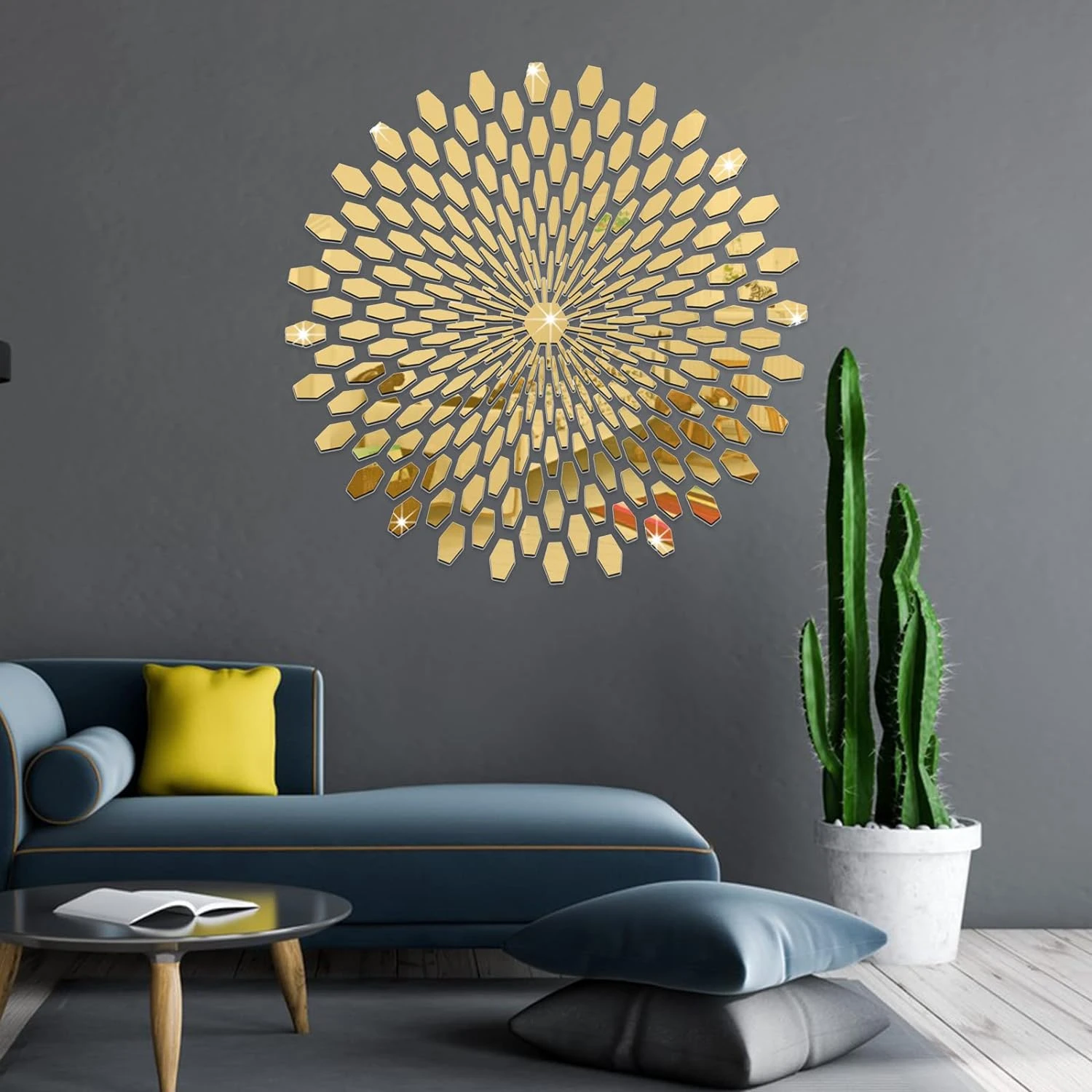 3D Sun Stereo Acrylic Sunflower Round Mural