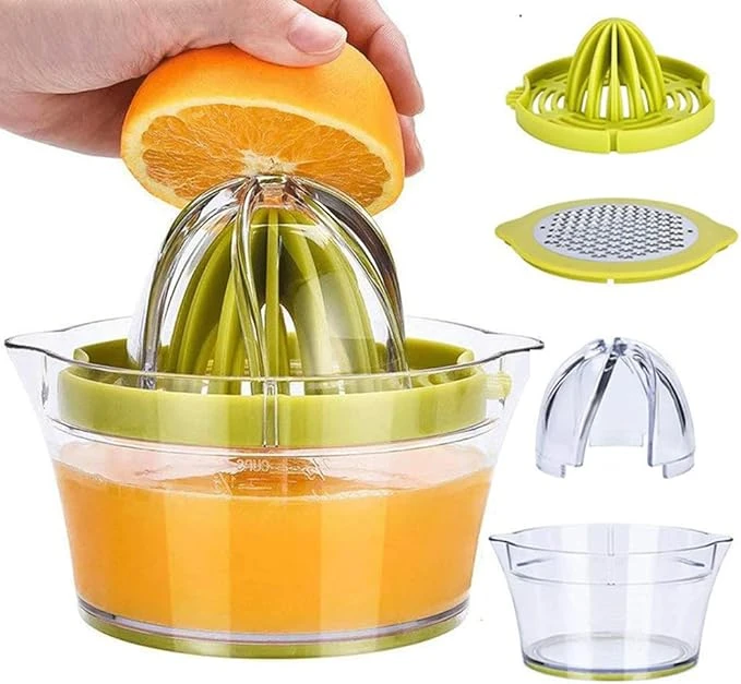 4-in-1 Manual Juicer – Versatile Juicing, Zesting, and Grating All in One