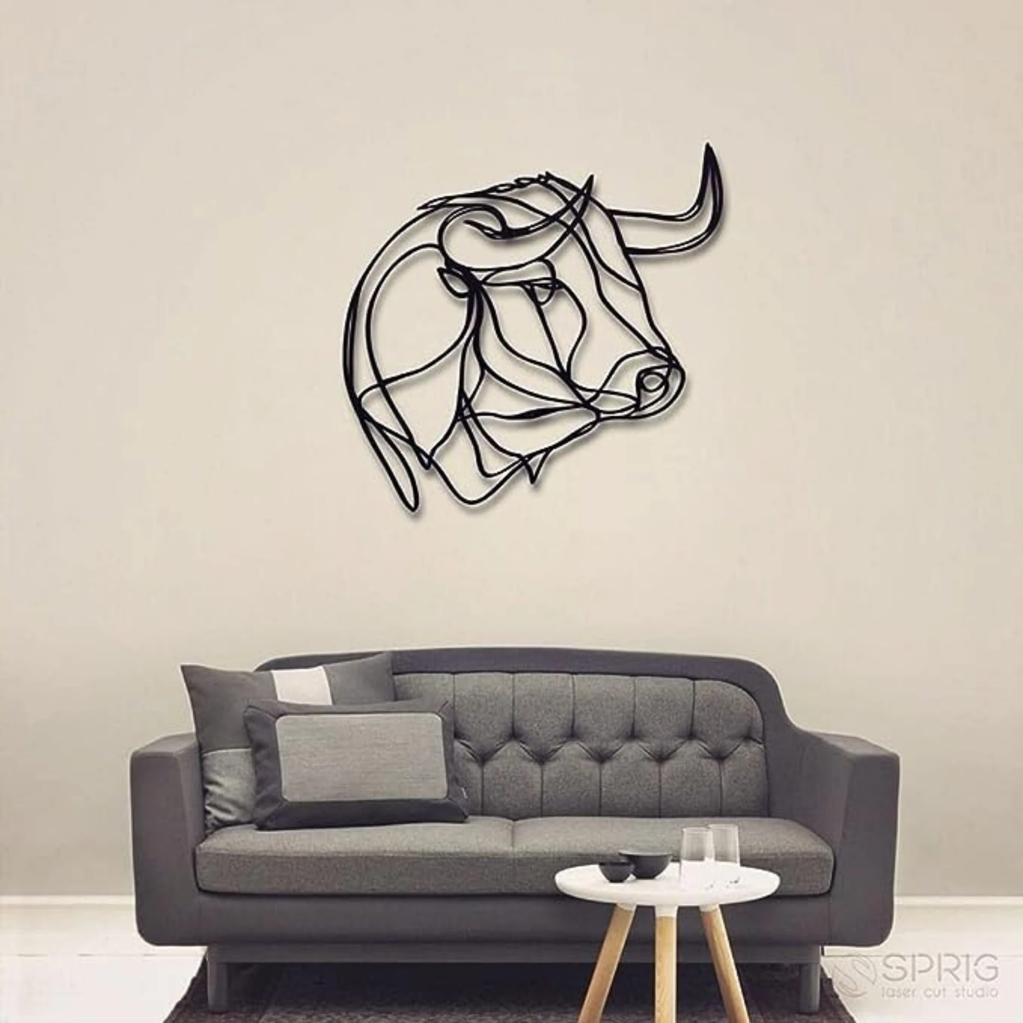 Buffalo Bull Acrylic Wall Decor - Small