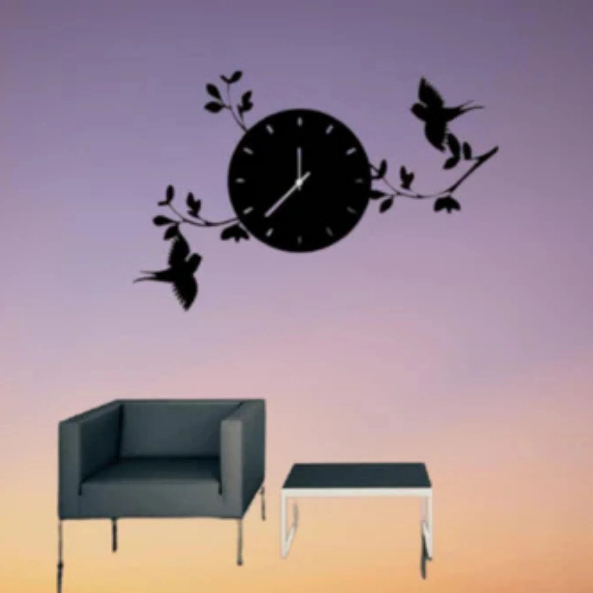 Birds on Branches DIY 3D Wall Clock