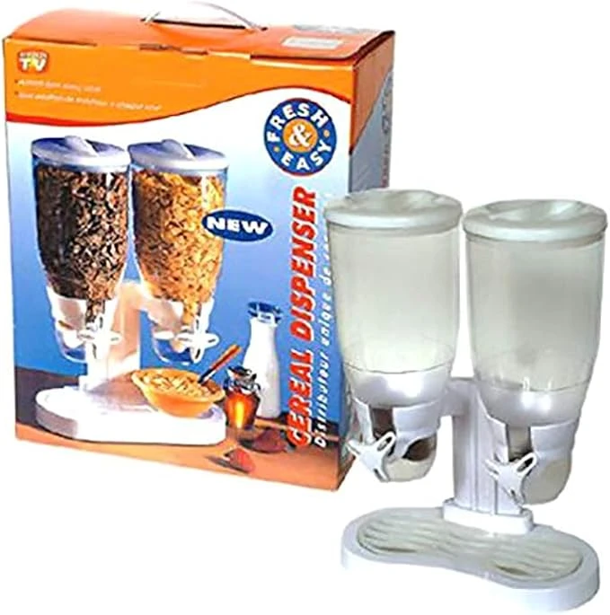 Double Cereal Dispenser – Convenient Storage & Mess-Free Pouring