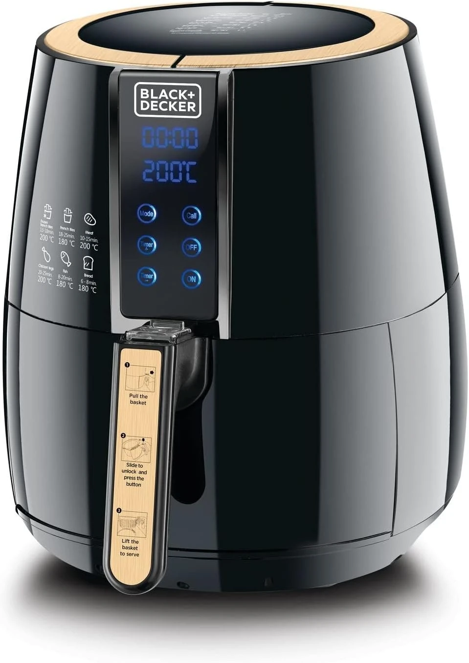 Digital Air Fryer 1500W, 4L Capacity with Rapid Air Technology for Healthy Cooki