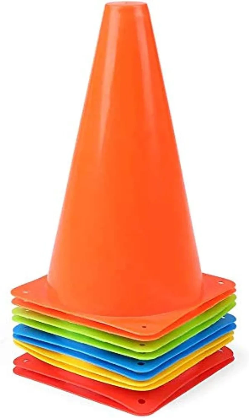 Football Training Cones 12" – Perfect for Agility & Drills (Pack of 10)