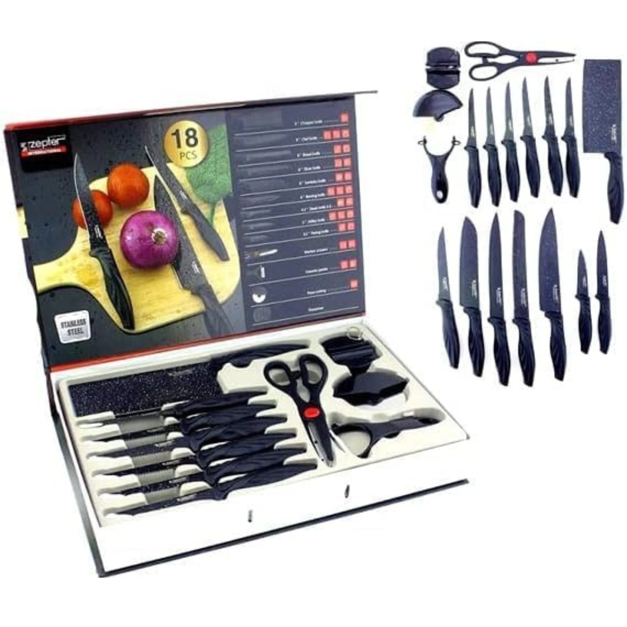 18 Piece Silicone Knife Set Durable BPA Free and Easy to Use