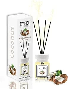 EYFEL Reed Diffusers for Home – Coconut Reed Diffuser Set 4.05 fl oz Oil Diffuse