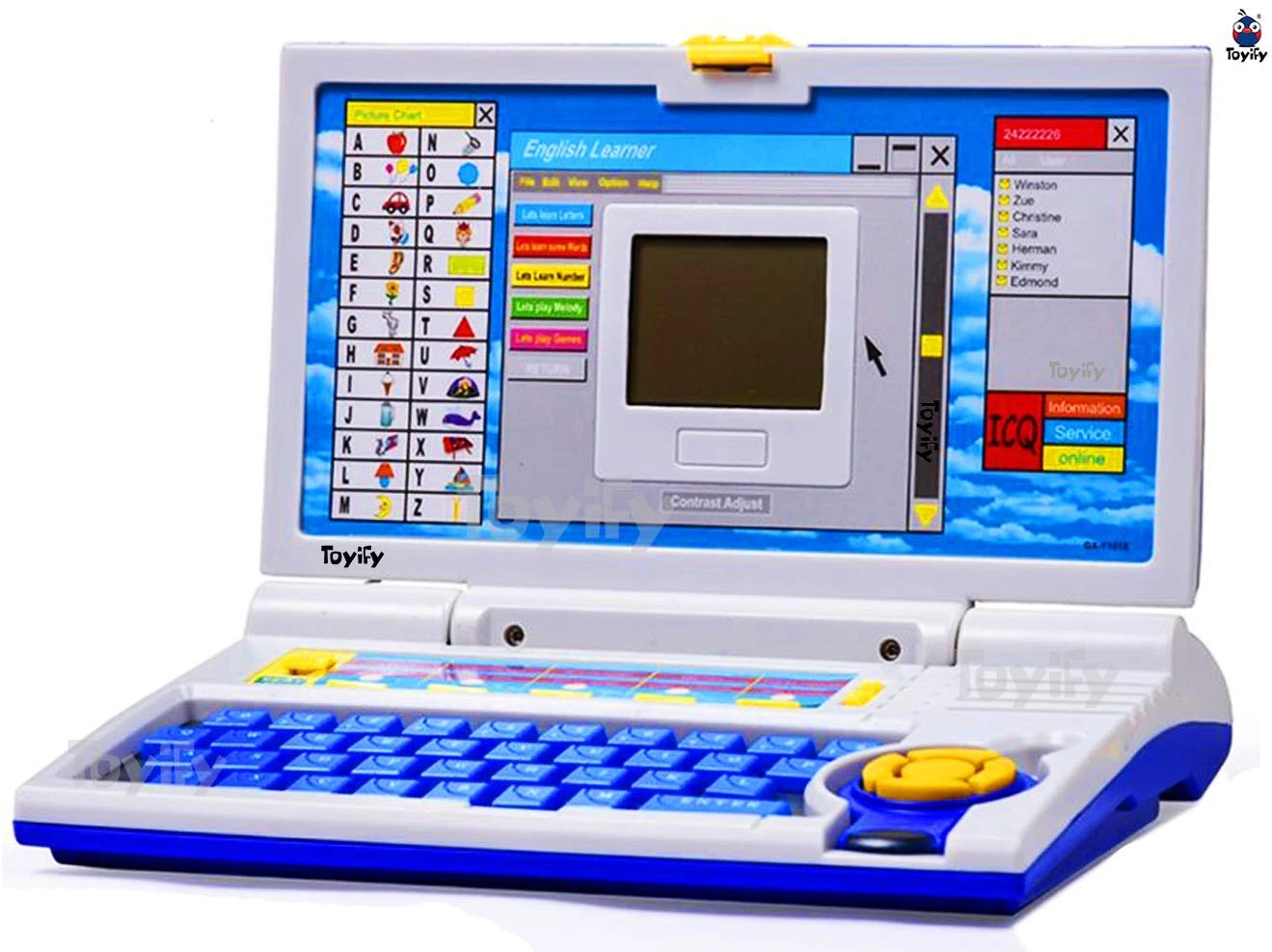 Educational English Learner Laptop with Keyboard Interactive Learning Toy