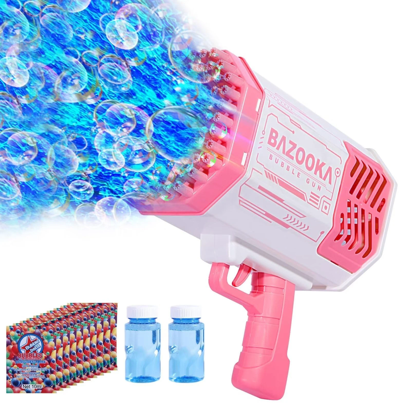 Bubble Machine Gun with 69 Holes Endless Fun for Kids and Adults