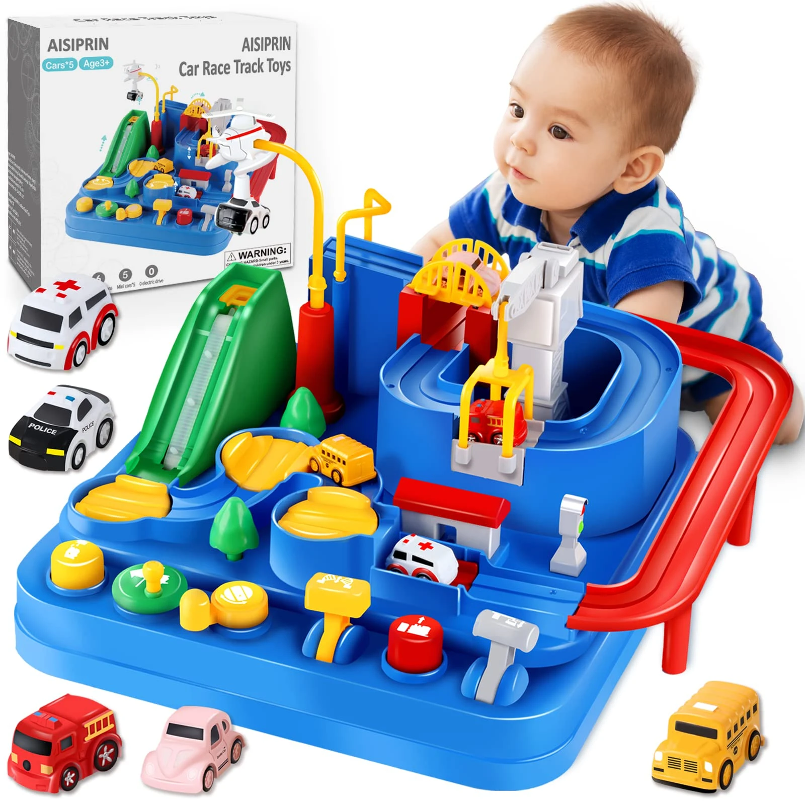 Cars Track Toys Big Car Adventure Toys Big Race Tracks Car Toy Set for Kids