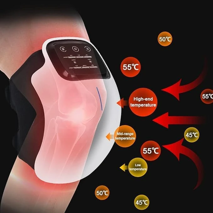 Knee Massager, Cordless Knee Massager with Heat and Compression with LED Screen,