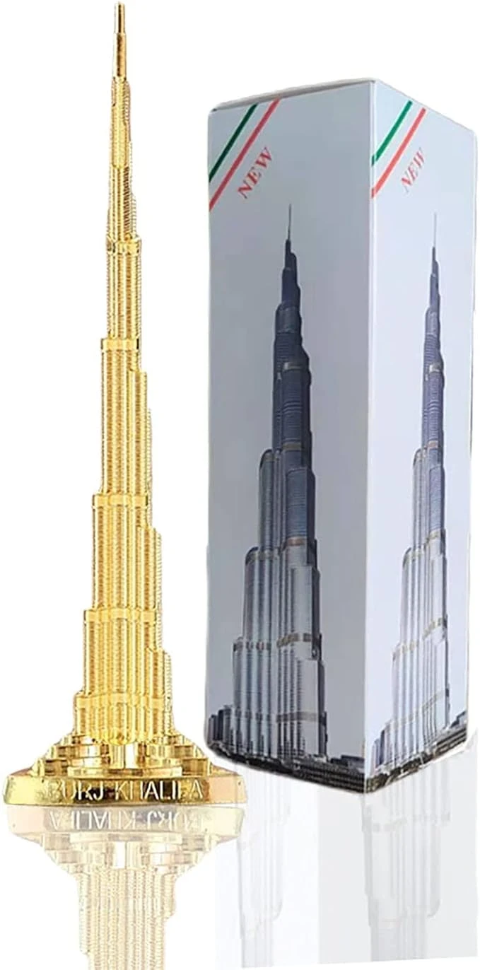 Burj Dubai Souvenir Burj Khalifa Architectural Model Decoration Gold Alloy Archi