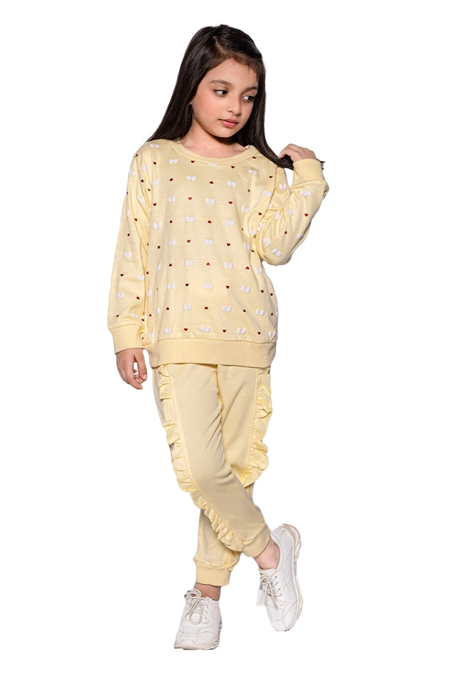 KIDS HOOD SET YELLOW  GIRLS (2-3 years)