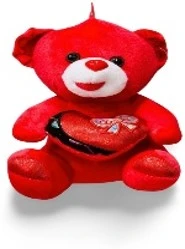 Cute Red Bear with Heart – A Loveable Companion