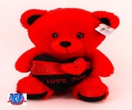 Red Bear with Heart – A Plush Token of Love