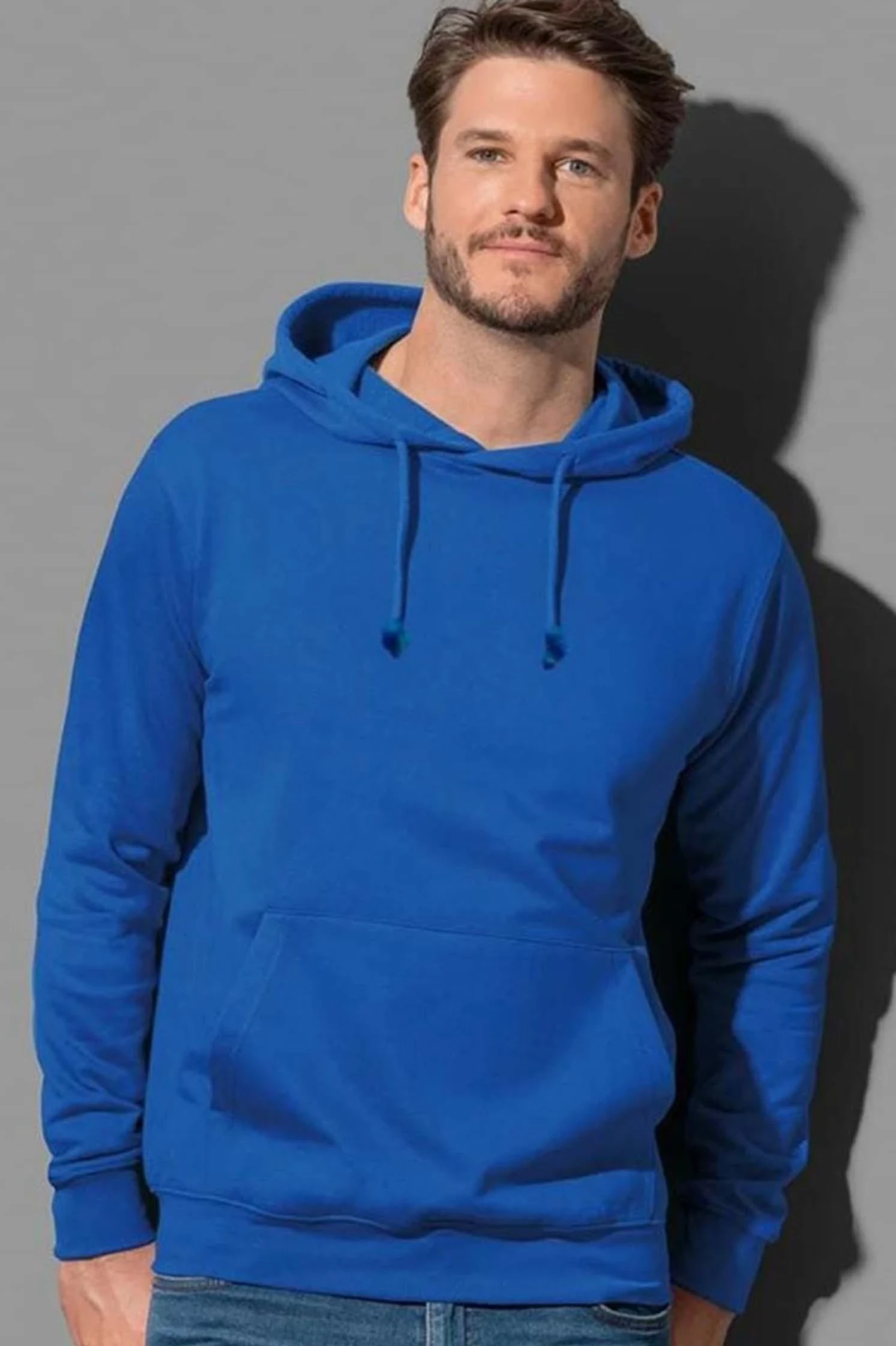 Mens Hood plain Royal Blue