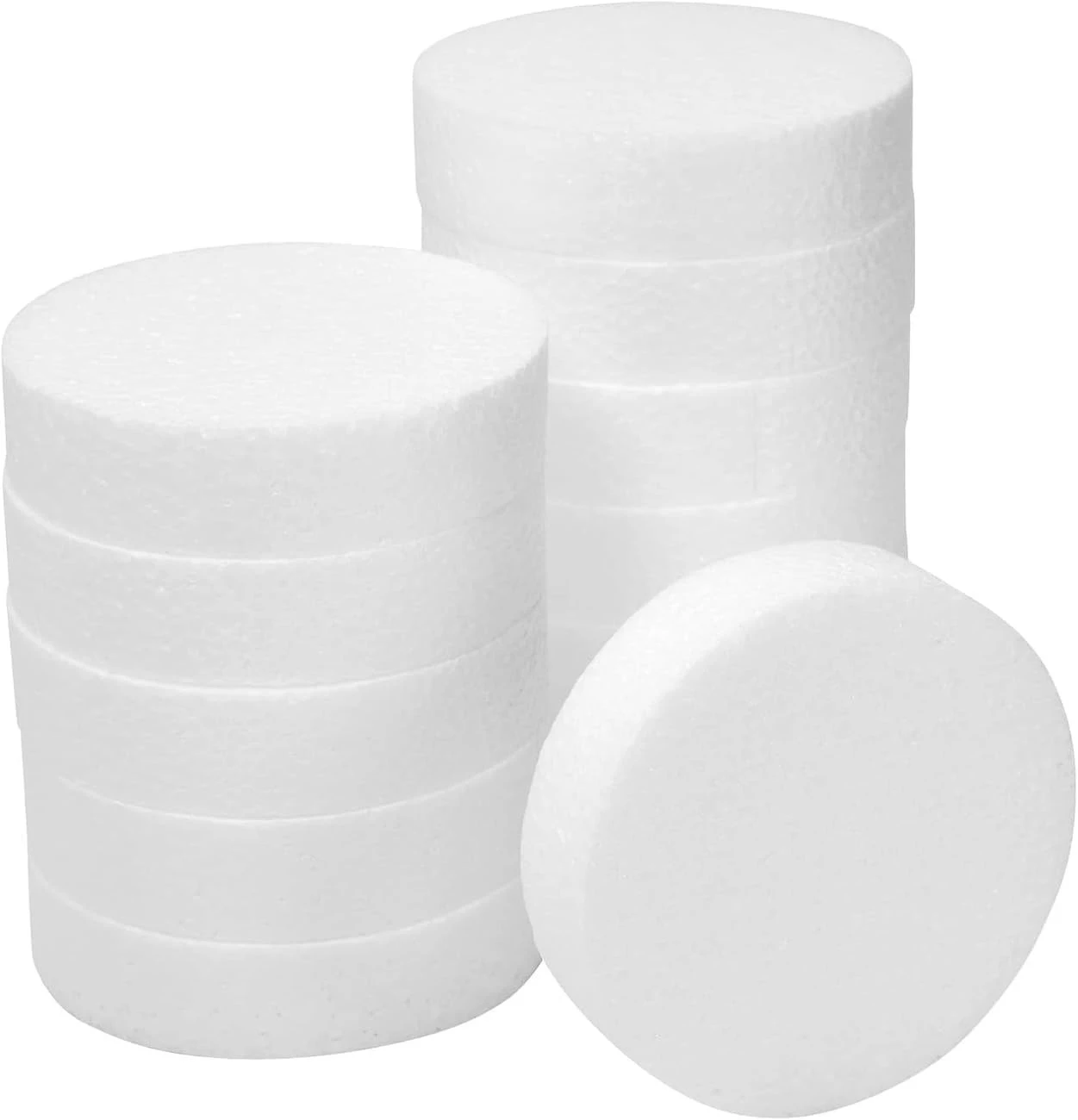 3 Inches 48 Pcs Round Polystyrene Discs | Foam Discs for Arts & Crafts | Styrofo