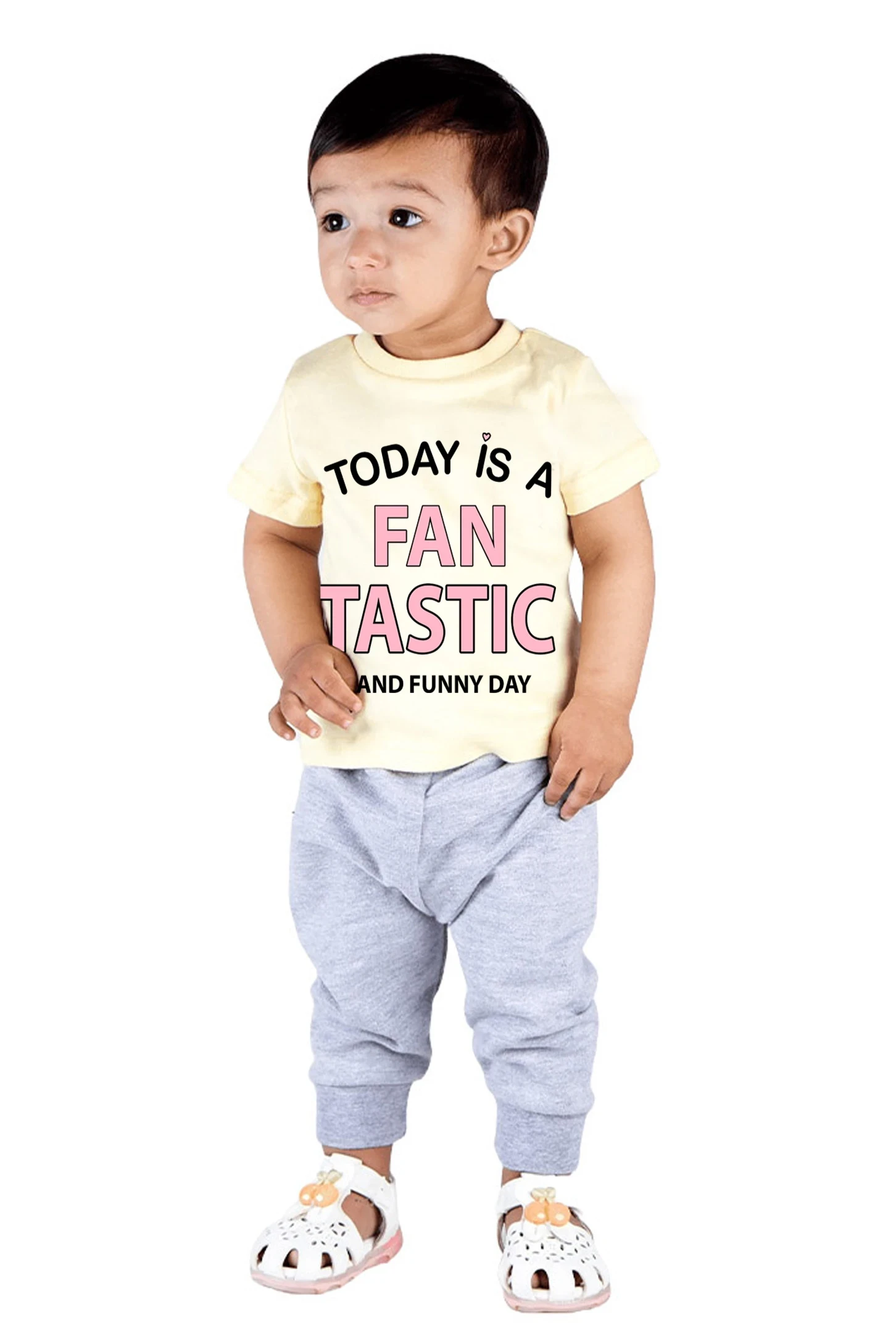 Toddler Print Tee set fantastic day Design