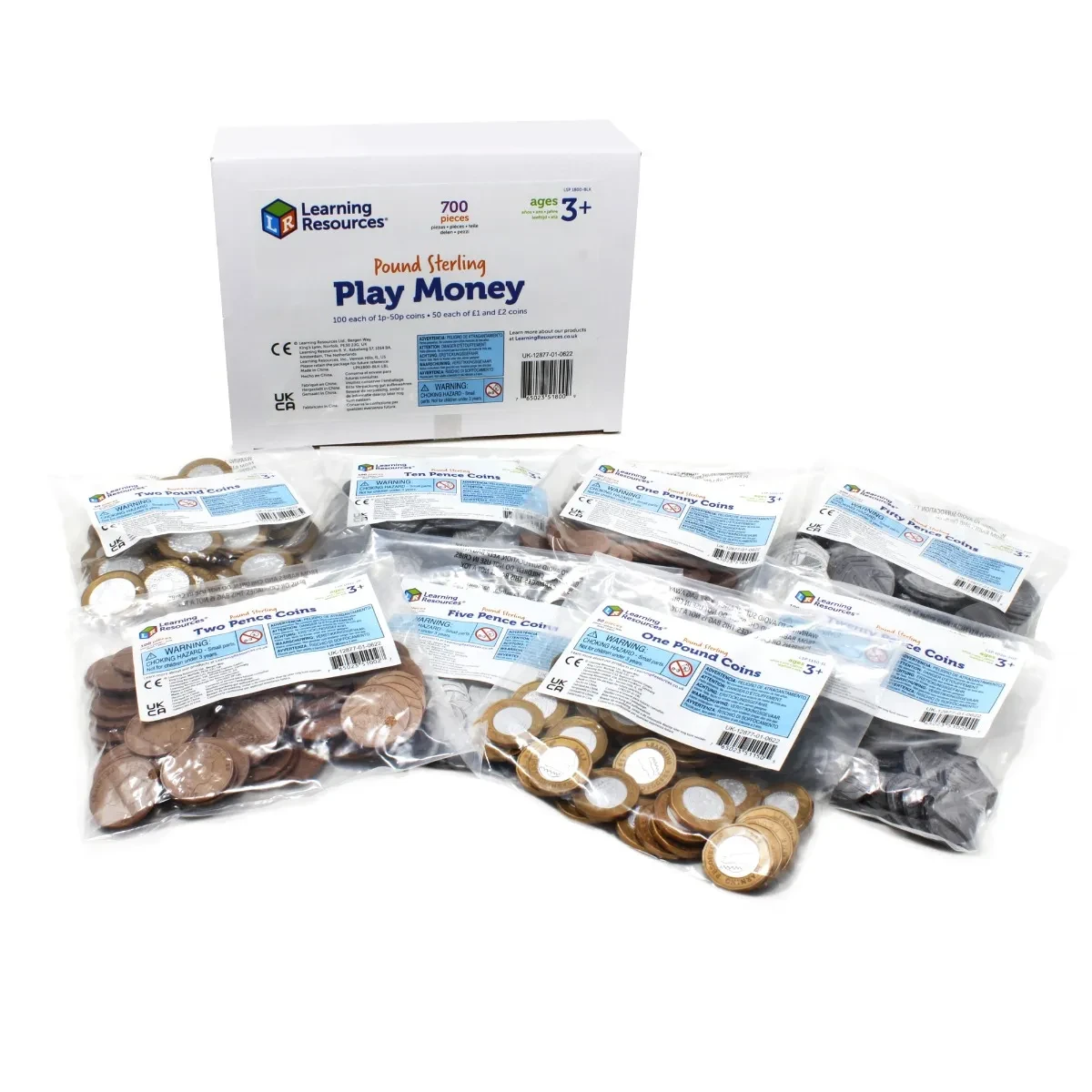 Pound Sterling Play Money (Set of 700 coins)