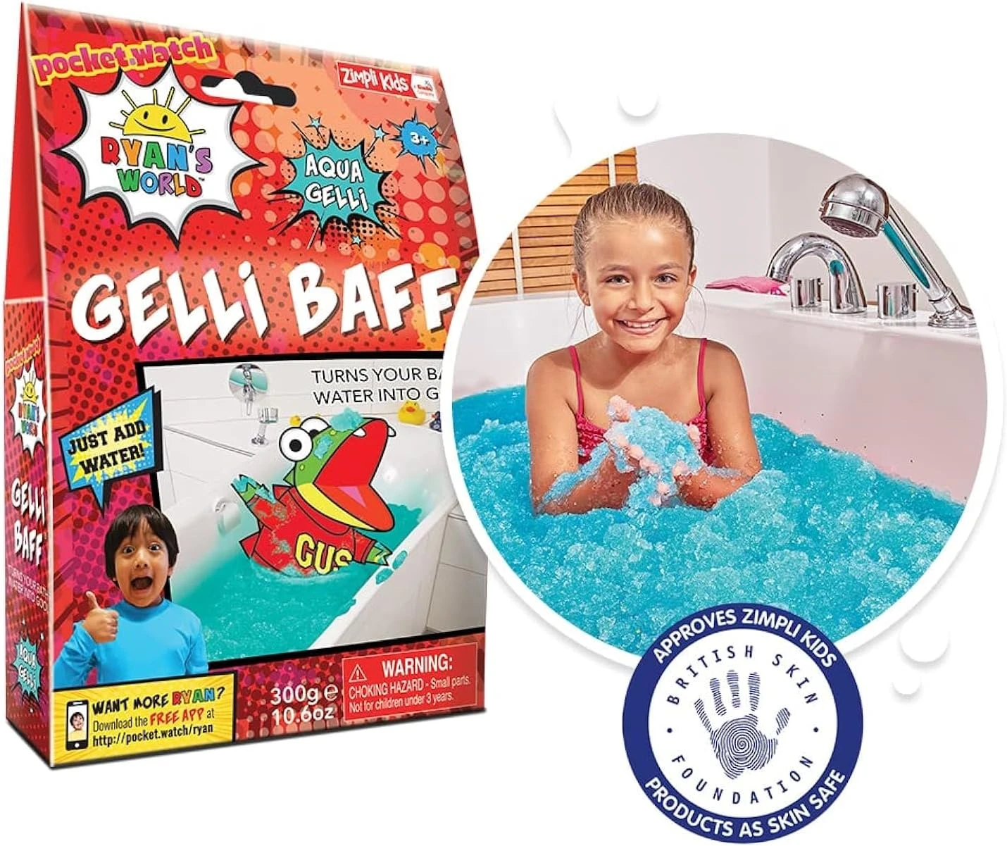 Gelli Baff Ryans World Aqua 300g for Ultimate Slime Experience