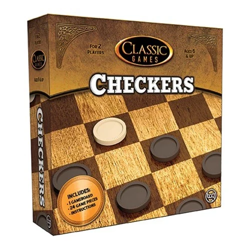 Wooden Checkers Set Perfect for Competitive Play