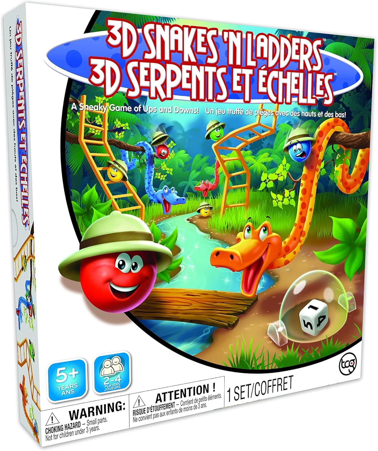 3D Snakes and Ladders Game Set Unique 3D Design for Family Fun