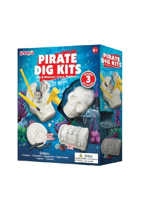 Pirate Dig Kit Treasure Hunt Adventure for Kids