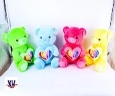 40CM BEAR 4 CLRS W/HEART