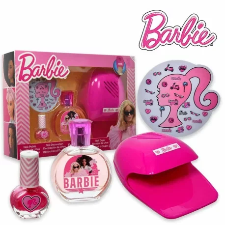 Air-Val Barbie EDT 50ML Nail Polish and Nail Decoration and Nail Dryer Gift Set