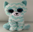 CUDDLY LOVABLES BLUE CAT PLUSH TOY 15 CM