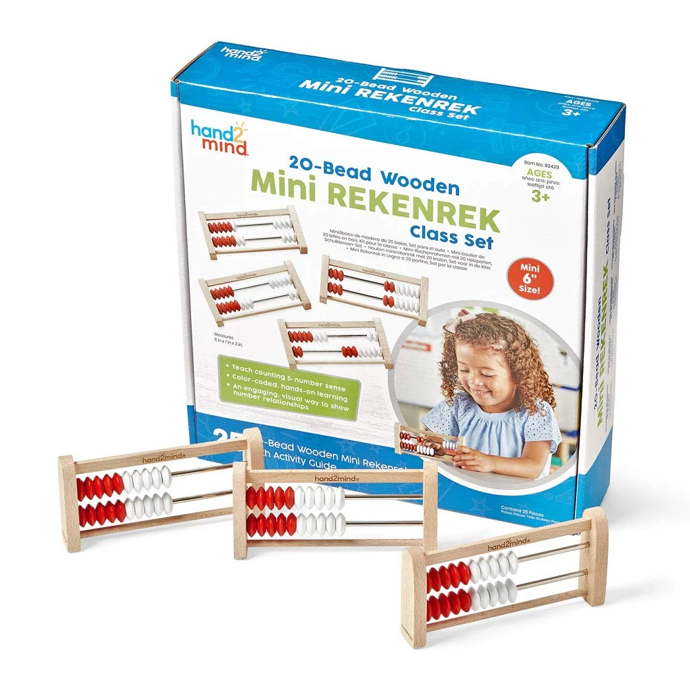 Buy hand2mind Mini 20 Bead Wooden Rekenrek Class Set