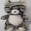 CUDDLY LOVABLE GREY TABBY CAT PLUSH TOY 20 CM