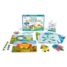 hand2mind Pattern Block Set for Kids Early Learning and Math Toy