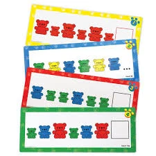 Three Bear Family Pattern Cards Set of 16 for Early Learning Math and Pattern Re