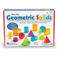 View-Thru Geometric Solids Set of 14 for Hands-On Math & Geometry Learning