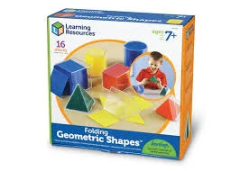 Folding Geometric Shapes Set 8 Piece Demonstration Kit for Hands On Math Learnin