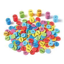 Place Value Disks Set 280 Pieces for Hands On Math Learning