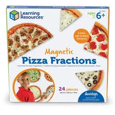 Magnetic Pizza Fractions Set Color-Coded for Easy Fraction Visualization