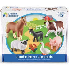 Jumbo Farm Animals for Interactive Learning and Playtime