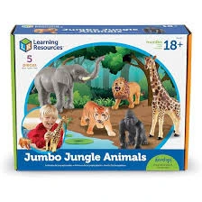 Jumbo Jungle Animals for Early Learning and Animal Recognition