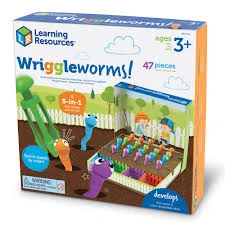 Wriggleworms Fine Motor Activity Set for Preschool Learning and Play