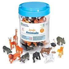 Jungle Animal Counters Set of 60 for Learning Math and Animals