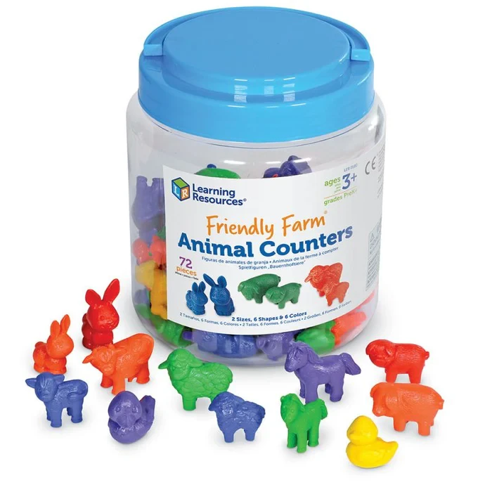 Friendly Farm Animal Counters for Counting Fun