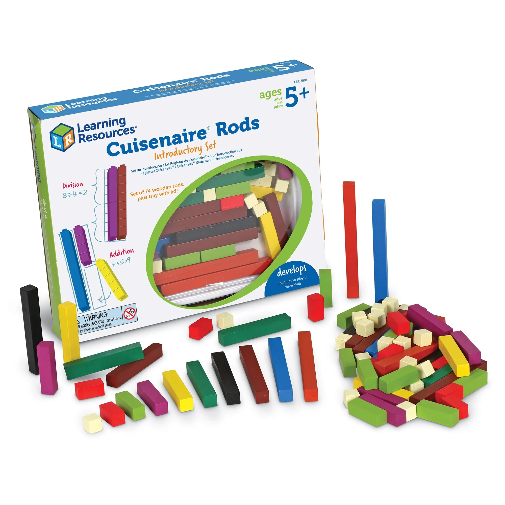 Wooden Cuisenaire® Rods Introductory Set (in a tray)