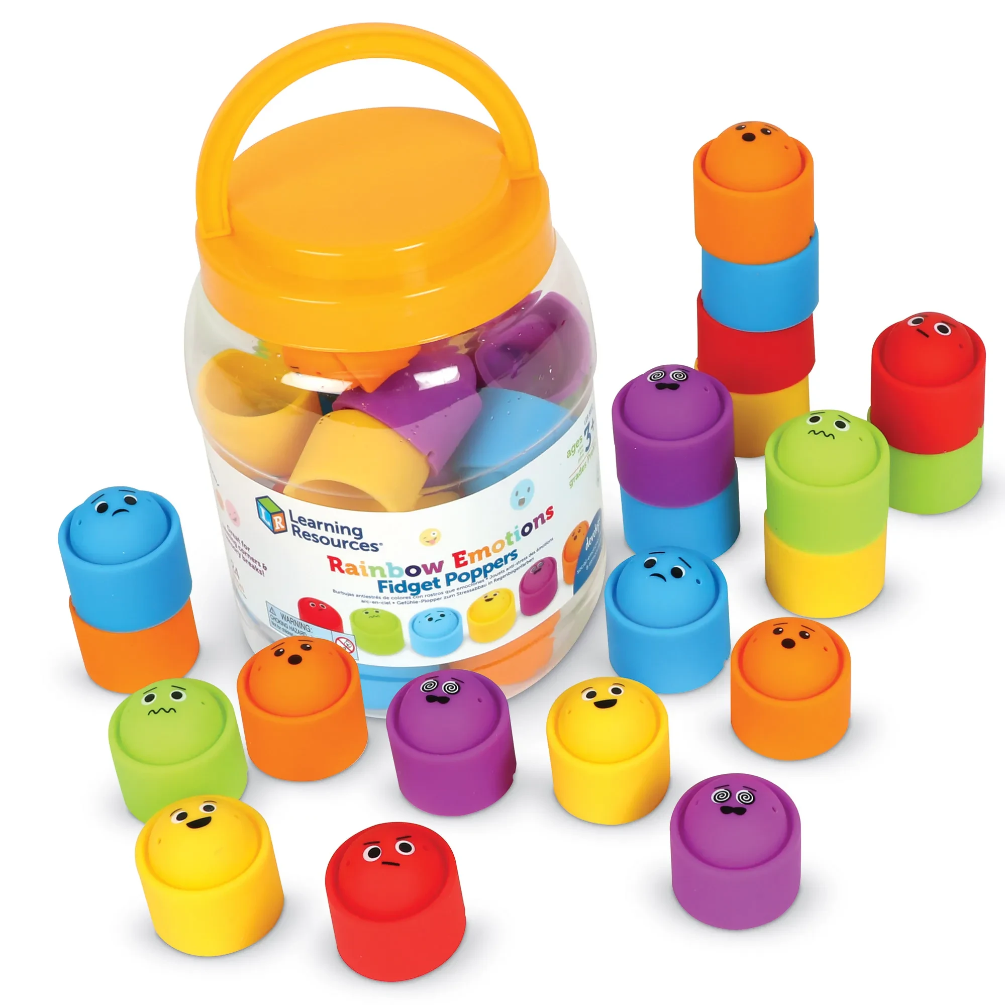 Rainbow Emotion Fidget Poppers Classroom Set