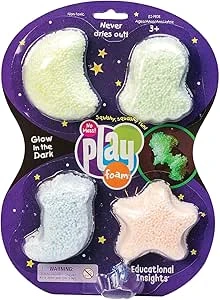 Playfoam Glow-in-the-Dark 4-Pack for Colorful, Mess-Free Play