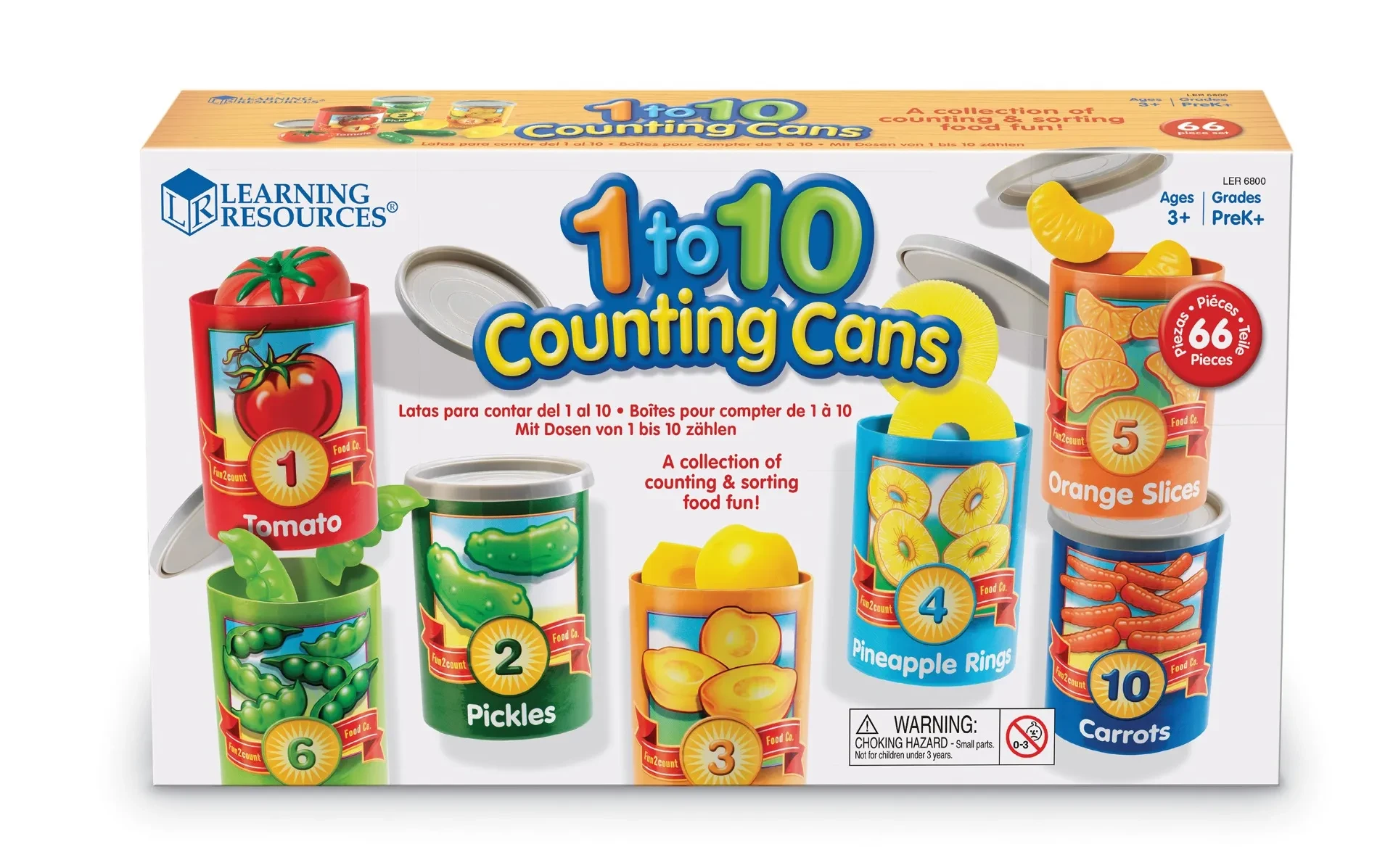 1 to 10 Counting Cans