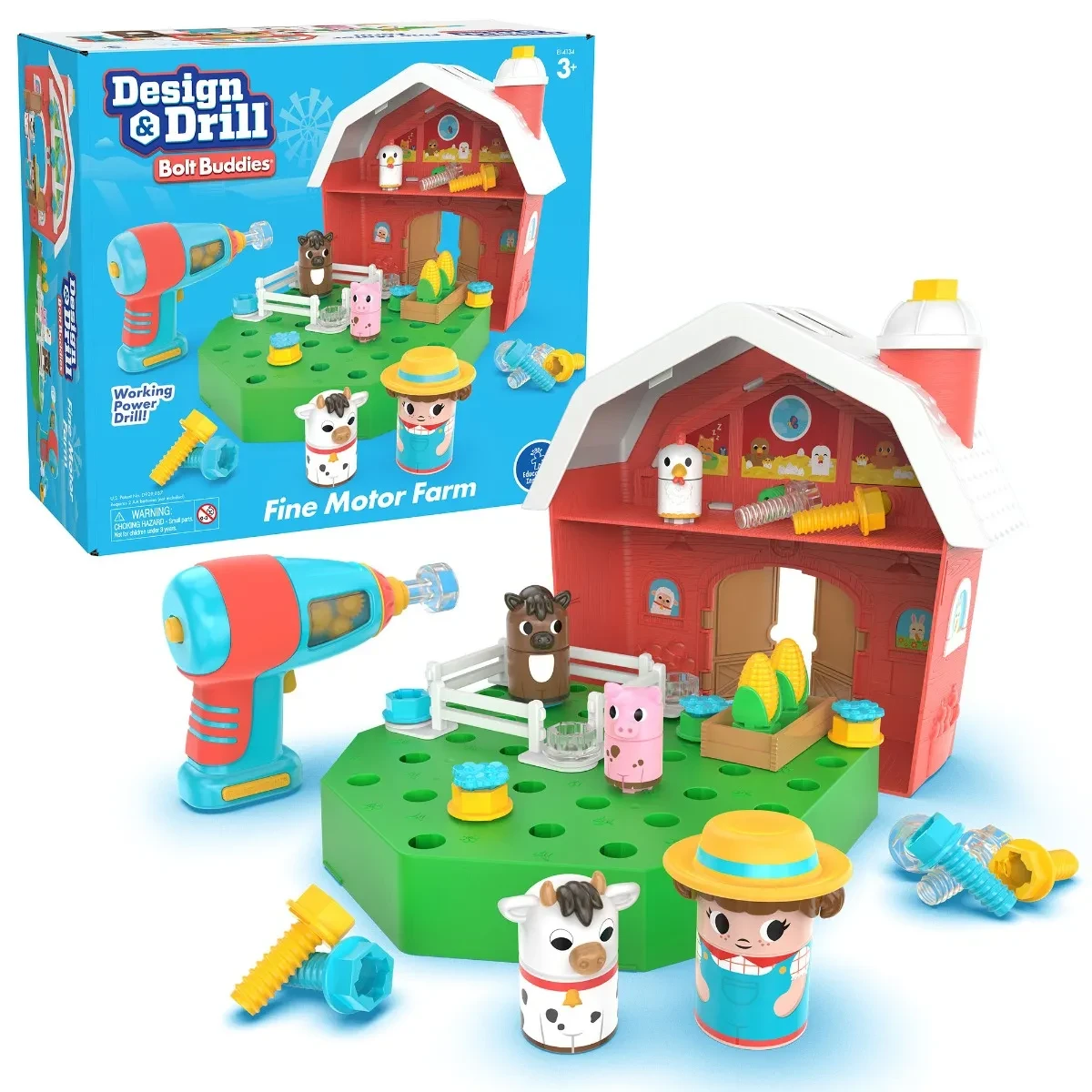 Design & Drill® Bolt Buddies® Fine Motor Barn