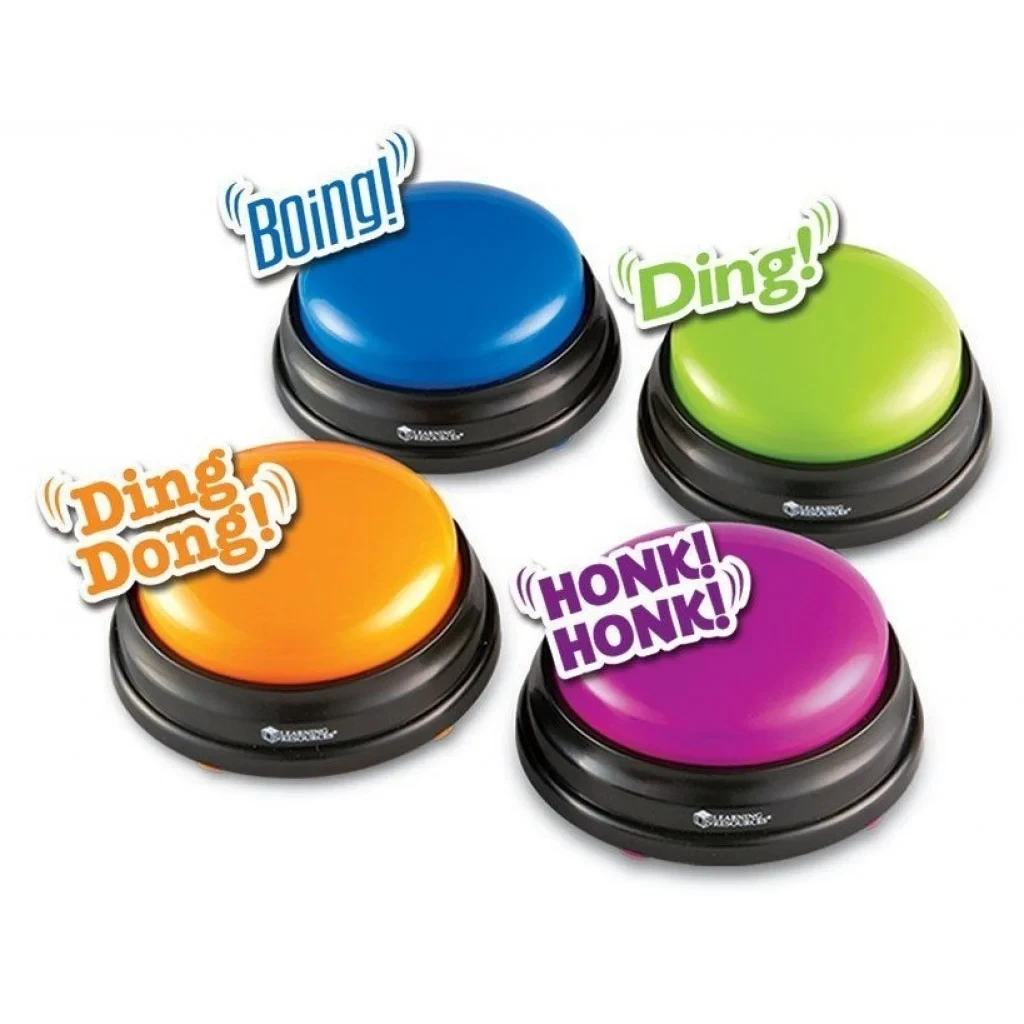 Answer Buzzers (Set of 4) for Group Activities and Timed Games