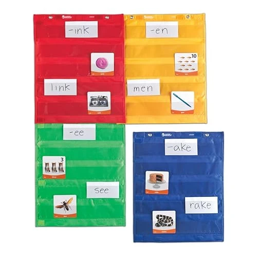 Pocket Chart Squares with Magnetic Backing for Easy Display