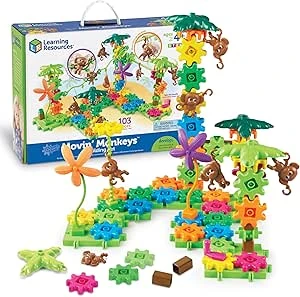 136-Piece Gears Movin' Monkeys STEM Set for Kids