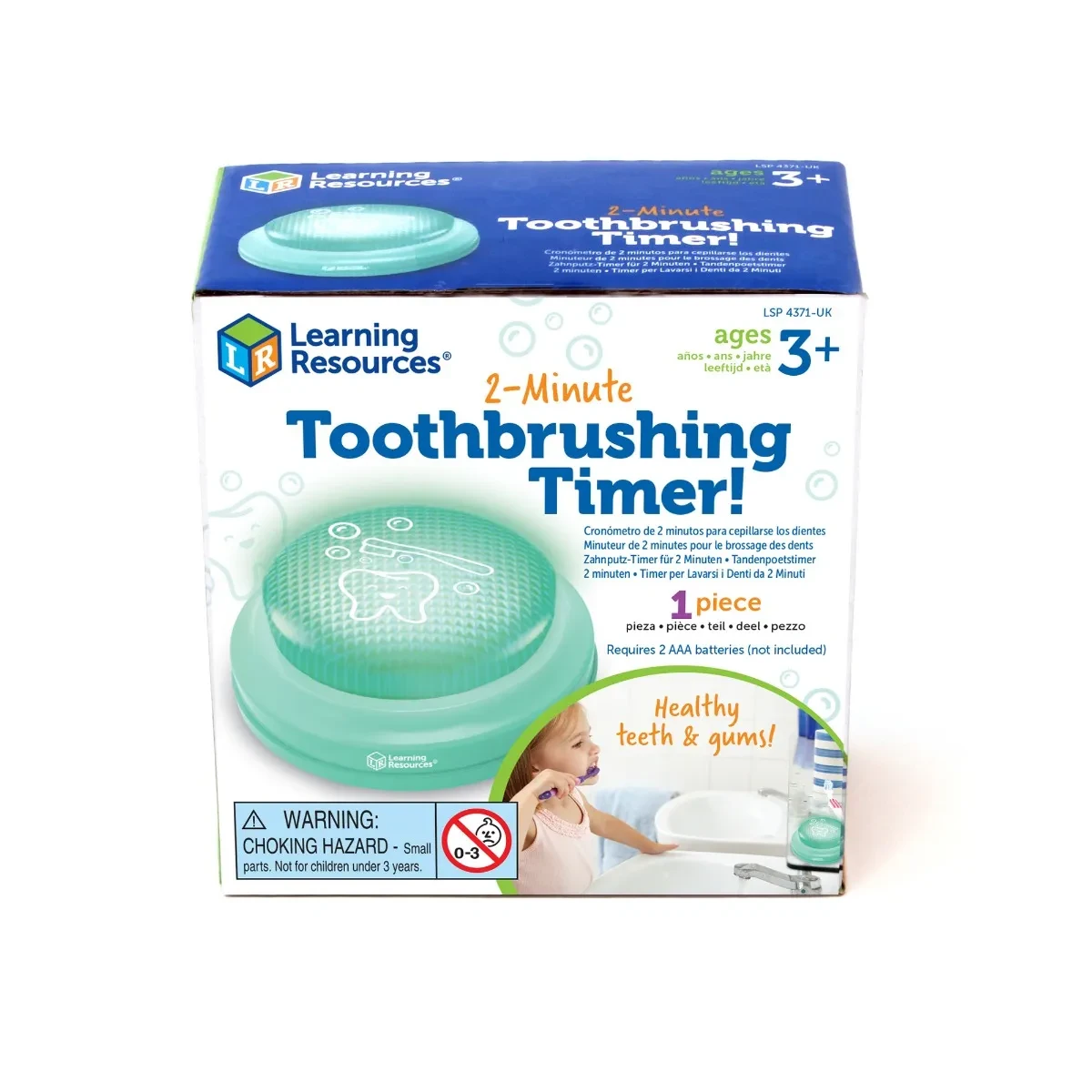 Learning Resources LSP4371-UK 2-Minute TOOTHBRUSHING Timer, Multi